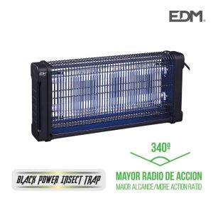 Mata Insetos Elétrico Com 2X10W Tubos Uv 43,7X26,5X10Cm Raio De Ação 340º E Área De Cobertura De 100M2 Aprox. Edm