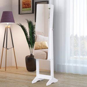 Armário para Joias Luzes LED -Cor Branco – Medidas 30x36x146cm