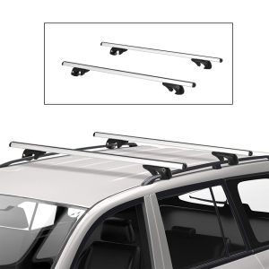 Barras de Tejadilho Universal para Carros com 125cm, 75kg, Cor Prata