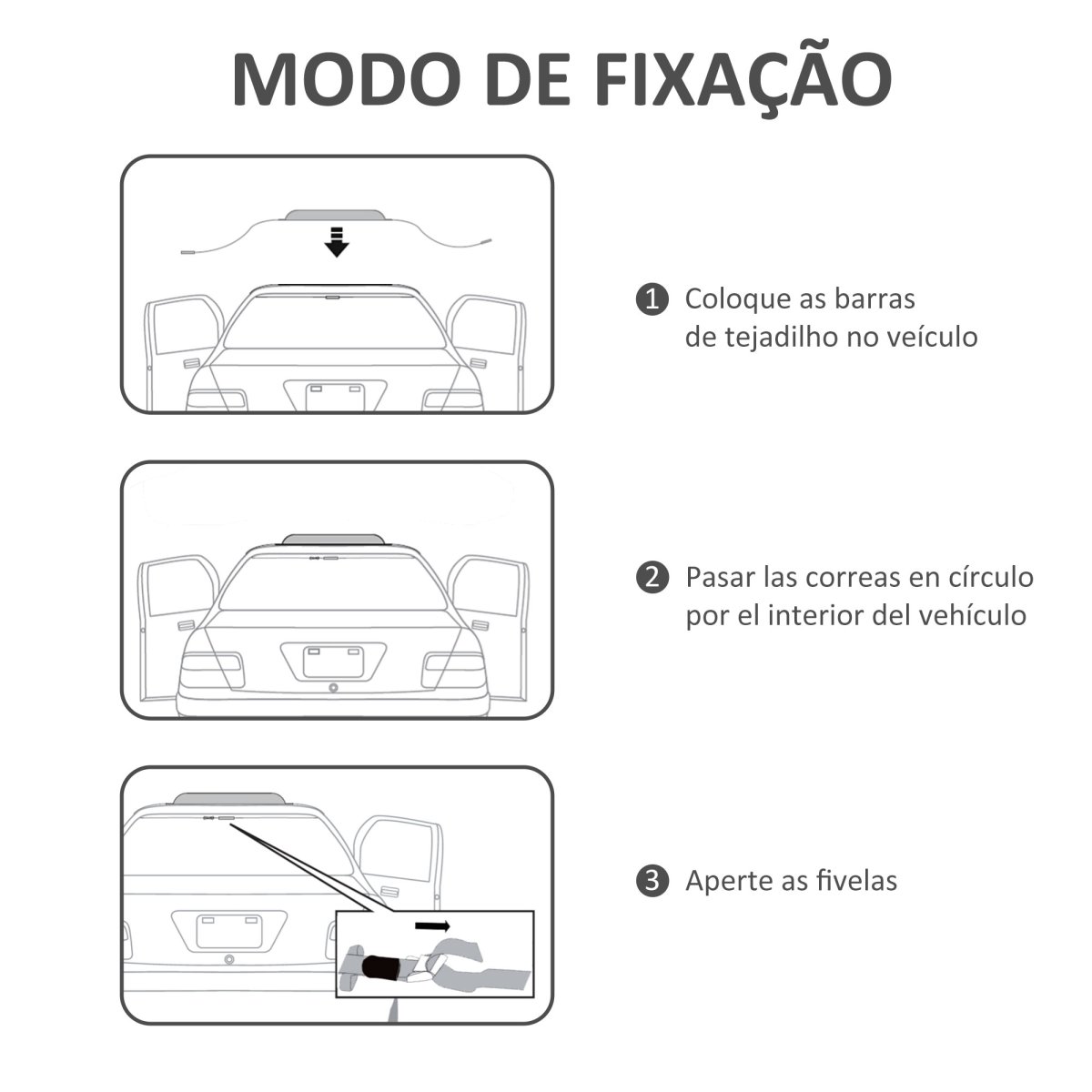 Barras de Tejadilho para Carros 2 Peças com Cordas de Fixação Carga Máxima 75 kg 85x10x8 cm - Image 5