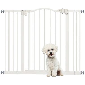 Barreira de Segurança para Cães  com Extensões para Escadas e Portas Branco