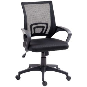 Cadeira de Escritório de Malha Carga 120 kg 57x55x89-109 cm Preto