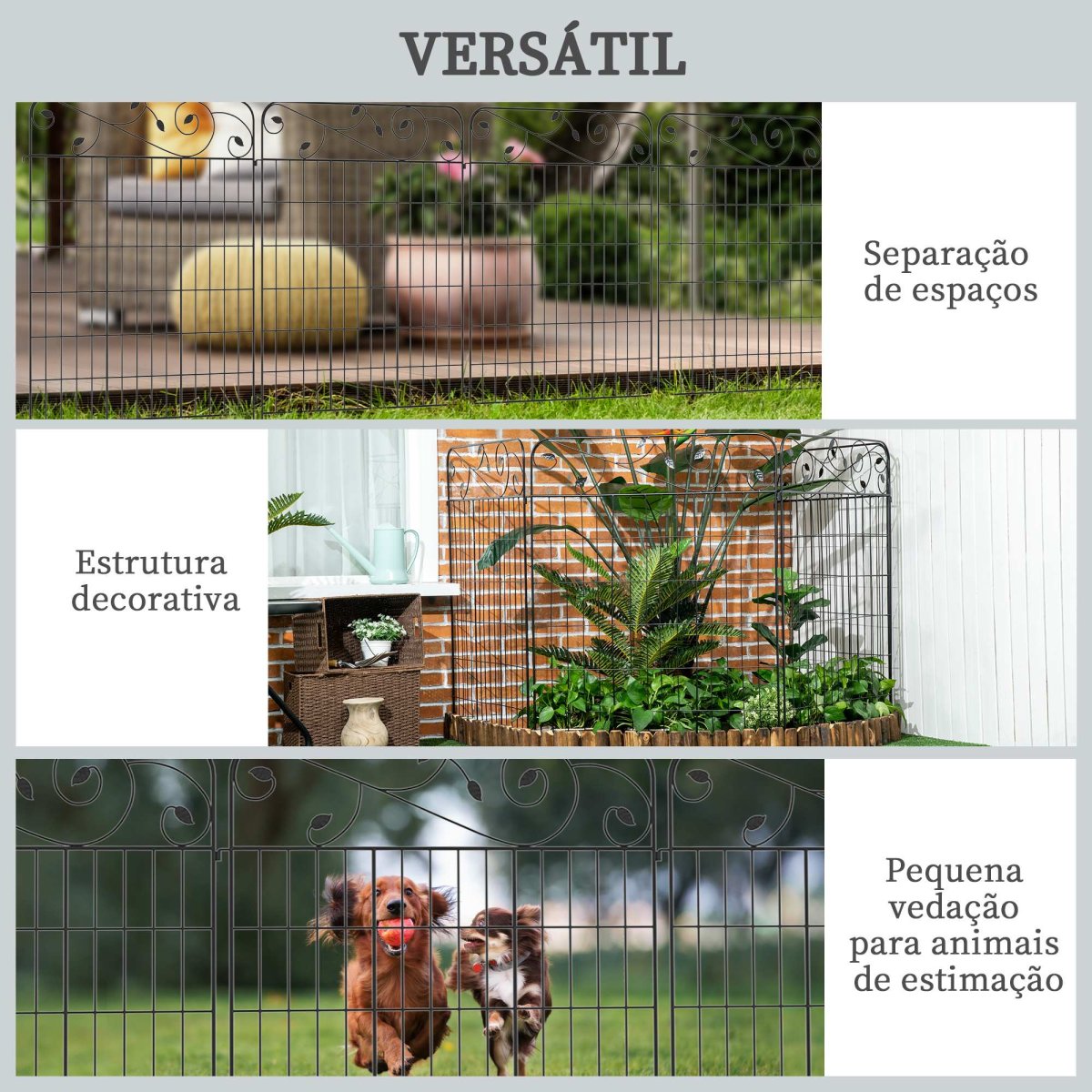 Cercas de Jardim de 4 Painéis 88×110 cm com Ângulo Ajustável, Preto - Image 7