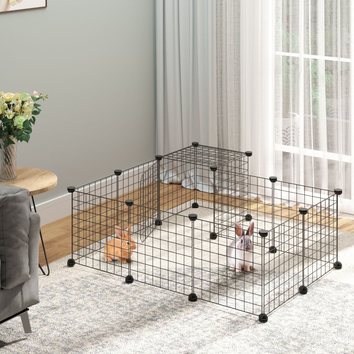 Parque para Animais de Estimação com Grade Metálica Gaiola Modular - Image 2