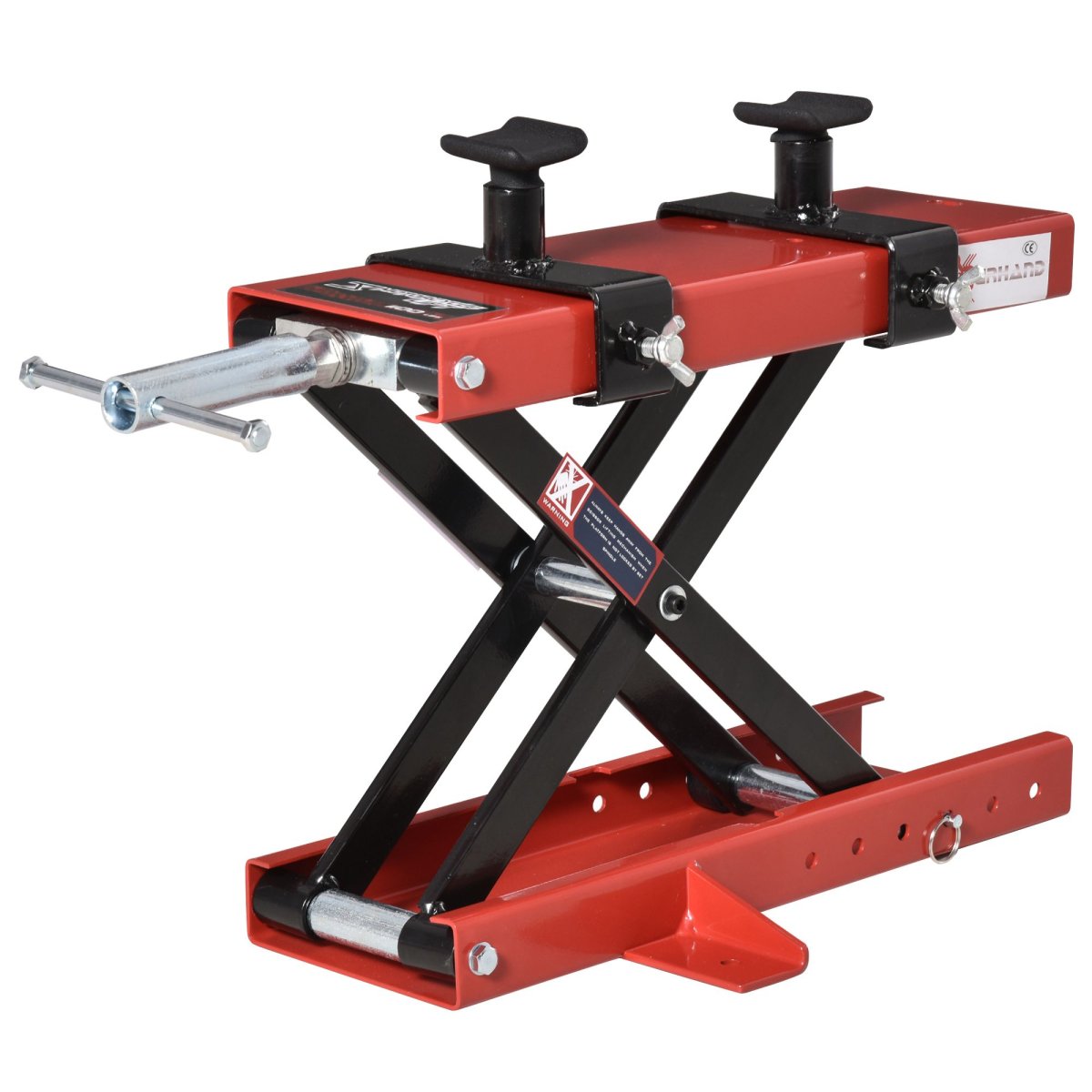 Plataforma Elevadora para Motocicletas com Altura Ajustável Carga Máxima 500kg – Preto e Vermelho - Image 3