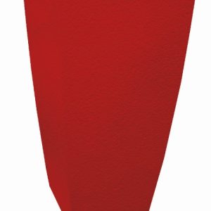 Vaso em betão pintado veremelho