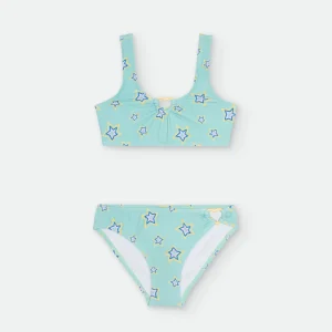Waterlemon Bikini praia Menina Turquesa com estrelas