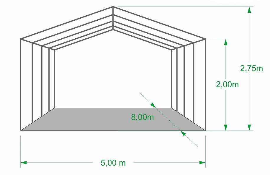Tenda 8×5 mt Impermeável em PVC – Tenda para Festas - Image 8